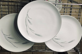 Johann Haviland 10&quot; Wheat Plates (3) White Porcelain Bavaria, Germany Made - $32.00