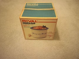 Vintage  Rival Crock Pot 3120 BL Stoneware Slow Cooker 2.5 QT Made in USA - £111.13 GBP