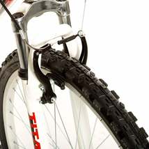 Titan Pathfinder 26 Inch 18-Speed Womens Mountain Bike Suspension Red White New. image 4