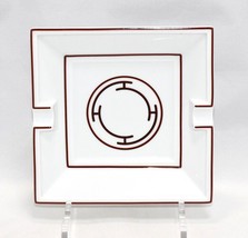 Hermes Rhythm Quadrato Cambiamento Vassoio Rosso Porcellana Posacenere 15.5 X - £272.17 GBP