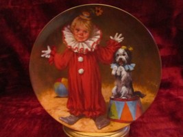 TOMMY THE CLOWN collector plate JOHN McCLELLAND Children&#39;s CIRCUS dog - $5.00