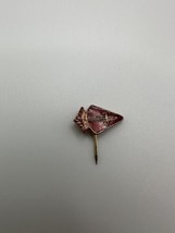 Vintage Military Insignia Gold Crown Red Enamel Sword Dagger Stick Pin 1... - $9.50