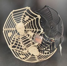 3 Halloween Baskets : 2 Skeleton 1 Spiderweb NWT - £7.88 GBP