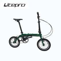 Litepro 14 16Inch Single Speed Folding Bike Aluminum Alloy Mini Outer 3 Speed Bi - £287.76 GBP+