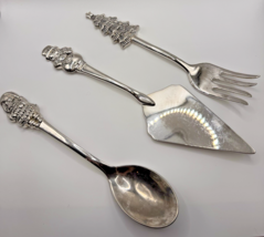 International Silver Company Christmas Serving Set Santa Snowman Tree Si... - $29.69