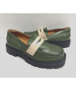 MIZ MOOZ LEATHER SLIP ON PLATFORM LOAFERS FOREST GREEN  37EU / 7US NEW #... - €80,88 EUR