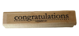 Stampin Up Rubber Stamp Congratulations Card Making Sentiment Word Lower Case - £3.13 GBP