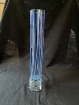Jan Beranek Skrdlovice Swirl Art Glass Vase Sommerso Style . Original label - $188.99