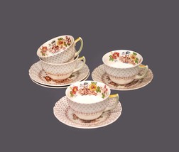 Four Royal Doulton Grantham D5477 cup and saucer sets made in England. - £122.27 GBP