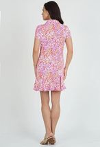 NWT Ladies IBKUL Naomi Hot Pink Short Sleeve Godet Golf Polo Dress S M L image 2