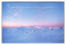 Optimism is Positive Thinking Lighted Up Dr. Norman Peale Postcard Unposted - $4.89