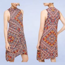 Anthropologie Maeve Lilt Print Mock Neck Swing Dress - Size Large - £39.13 GBP