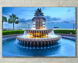 Charleston Wall Art, Pineapple Fountain - Fine Art Photo on Metal, Canvas, Paper - £25.08 GBP+