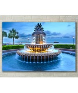 Charleston Wall Art, Pineapple Fountain - Fine Art Photo on Metal, Canva... - $586.90 MXN+