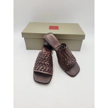 Cole Haan Woman&#39;s Sandals Sz 5 B Woven Leather Brown Vtg - $32.99