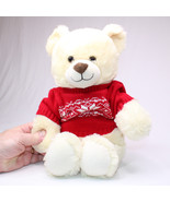 Build A Bear Buttercream Cub Teddy Bear With Red And White Sweater BABW ... - $13.08