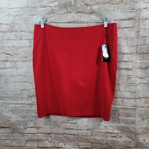 INC International Concepts Woman Skirt Size 12 Red Voltage Pencil Back Z... - $19.25