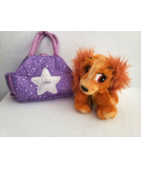 Disney World Lady Tramp Dog Plush Stuffed Animal Purple Purse Bag Pet Ca... - £27.19 GBP