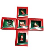 Lot of 5 Hallmark Christmas Ornaments Mr &amp; Mrs Claus, Kitty Cart, Old Wo... - $31.30 CAD