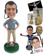Personalized Bobblehead Football coach anxious for his team to win - Sports &amp; Ho - £71.07 GBP