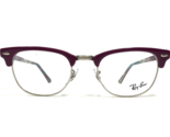 Ray-Ban Gafas Monturas RB5154 5652 Azul Violeta Plata Clubmaster 49-21-140 - £88.36 GBP