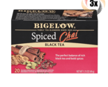 3x Boxes Bigelow Spiced Chai Natural Black Tea | 20 Pouches Per Box | 1.... - $20.68