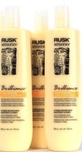 3 Bottles Rusk Sensories 13.5 Oz Brilliance Color Keeping Leave In Conditioner - $30.99
