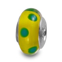 Galaxy Gold GG Genuine Murano Glass Charm Fit Pandora Charm Bracelets,925 Sterli - £11.72 GBP