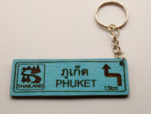 Phuket Thailand 13 km Keychain Blue - $7.91