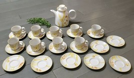 Noritake - Essay stoneware yellow flower lot. Cup saucer tea pot . 26 pi... - $70.13