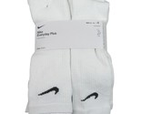 Nike Everyday Plus Crew Socks (6 Pack) Mens Size 12-15 White NEW SX6897-100 - £23.59 GBP