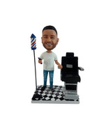 Custom Bobblehead Elegant Barber With A Fancy Styleist Chair And Hair Cl... - $169.00