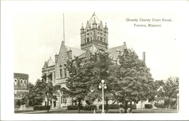 Vtg Cartolina RPPC Grundy Contea Tribunale Casa - Trenton Missouri - Mai Usato - £8.12 GBP