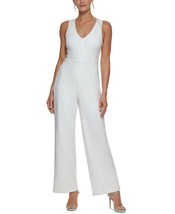 DKNY X-Back Wide-Leg Jumpsuit Ivory Size 14 $199 - £52.07 GBP