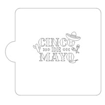Cinco de Mayo Party Design Stencil for Cookies or Cake USA Made LS9054 - £3.16 GBP