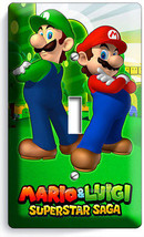 Super Mario Luigi Brothers 1 Gang Light Switch Wall Plates Cover Game Room Decor - £8.15 GBP
