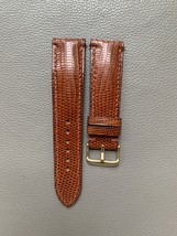 Brown Genuine Lizard Leather Watch Strap Band Custom Size 16 17 18 19 20... - $45.00