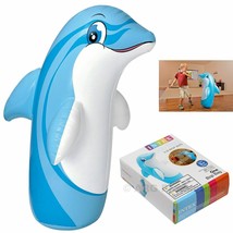 INTEX 3D Bop Bag Dolphin - Inflatable Blow Up Punching Bag Toy Gift Kids Fun - £17.37 GBP