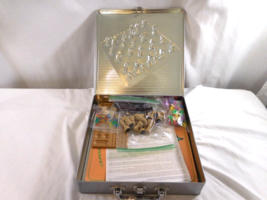 Cardinal 9 in 1 Board Game Travel Set. Metal Carry Case. Complete - $13.86