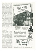 Print Ad Gonzalez Coronet Dry Sherry Cobwebs Vintage 1937 3/4-Page Advertisement - £7.72 GBP