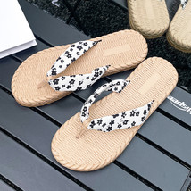 Hemp Flip Flops Women Summer Flax Linen Beach Non-slip Cross Band Sandals Female - £20.93 GBP