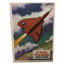 VTG 1954 Topps Scoop #66 Jet Breaks Speed Record Card - £40.18 GBP