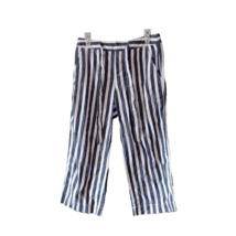 Sanctuary Sasha Pants Blue White Women Striped Pocket Size 26 Cropped Capri - £40.60 GBP