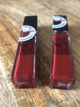 (2) Maybelline Color Sensational Vivid Matte Liquid Lipstick #36 Red Punch - $9.46