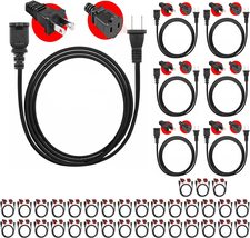 5 Core Premium Extension Cord AC 2 Prong Power Cord Cable 10 foot 40 Pieces - $130.00