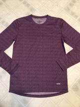 Xtek Athletic Top medium Purple zig zag Print Long Sleeves - £15.23 GBP