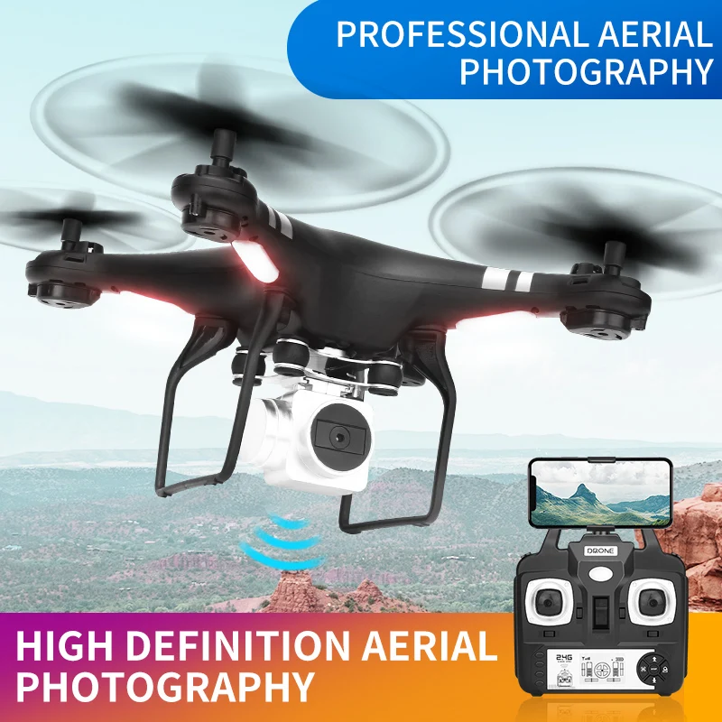 Game Fun Play Toys Drone 4k Profesional Dron Real-time 2.4G WiFi RC Helicopter G - £68.73 GBP