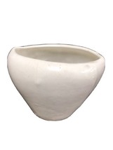 Vintage Salt Glaze White/Grey Pottery Crock Vase 4” - $8.91