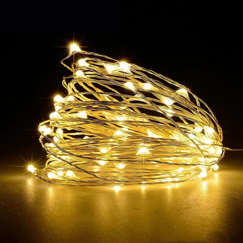 6pcs 1M 2M  5M Copper Wire LED String Lights Christmas Decorations Fairy Holiday - £57.84 GBP