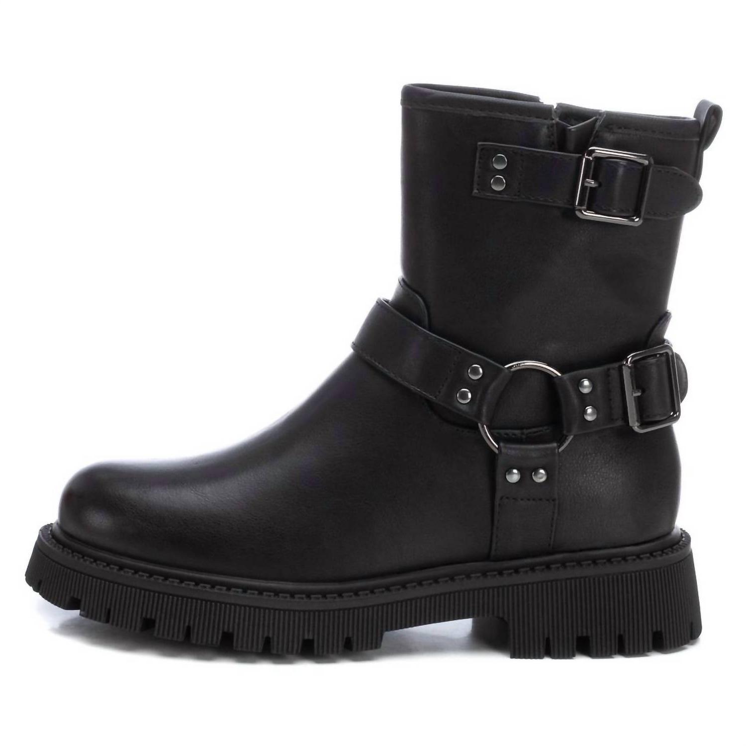 Xti Women&#39;s Buckles Booties Black - $76.00